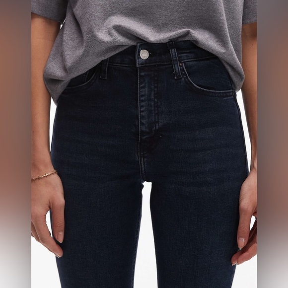 Topshop Jamie Skinny Jeans High Rise Ankle Length Blue Black Size 26 - Picture 5 of 16